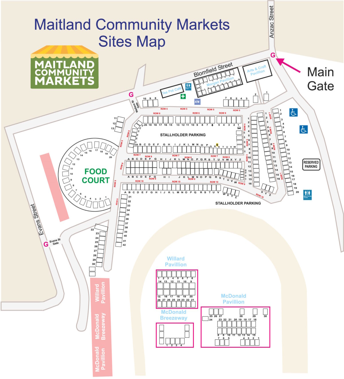 Market Maps – Maitland Showground | Events, Markets, Camping